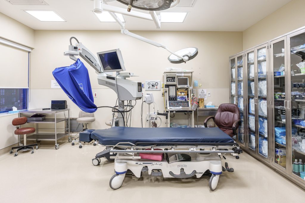 Saskatoon - Prairieview Surgical Centre - Operating room prepped for a patient